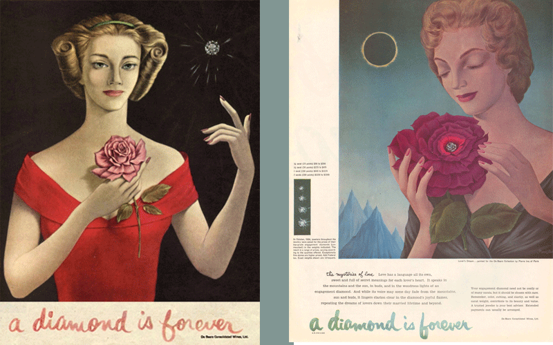 1948: De Beers 'A Diamond Is Forever' Campaign Invents The Modern Day  Engagement Ring